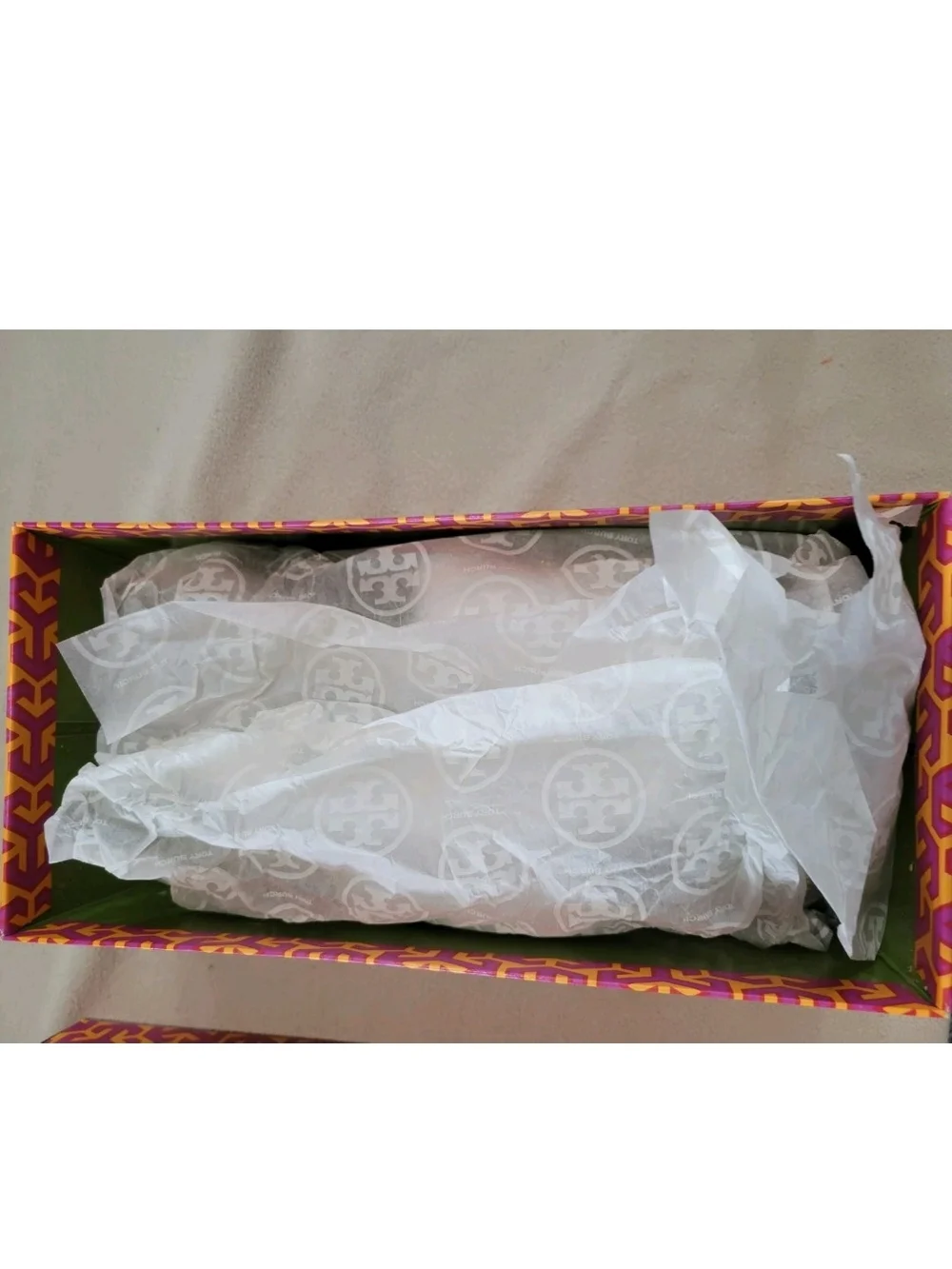 Tory BURCH Metallic Silver Logo Ballet Flats - Women's